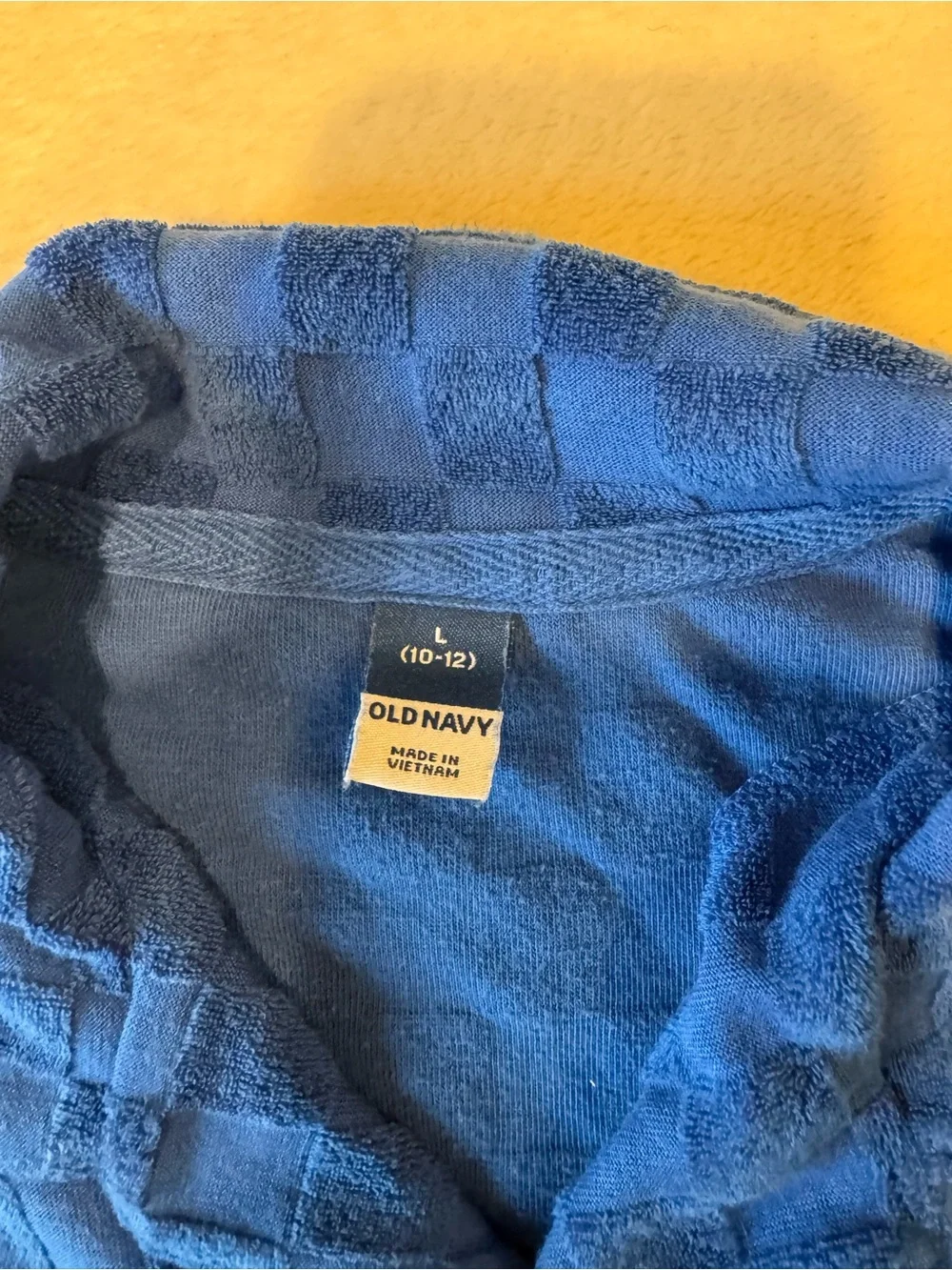 Old Navy Royal Blue Check Terry Pajama Set